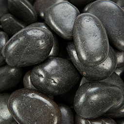 Black Polished Pebbles (40 lb bags)